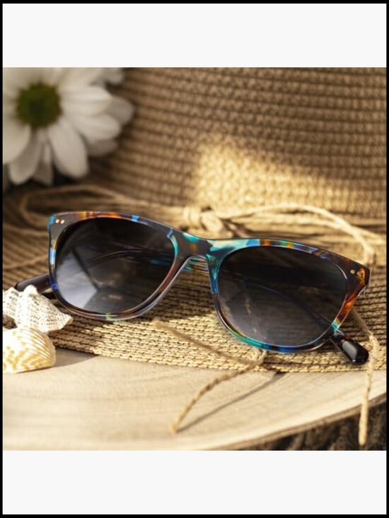 Polarized Cat Eye Sunglasses UV 400 Protection Acetate Frame Small Face main image 5